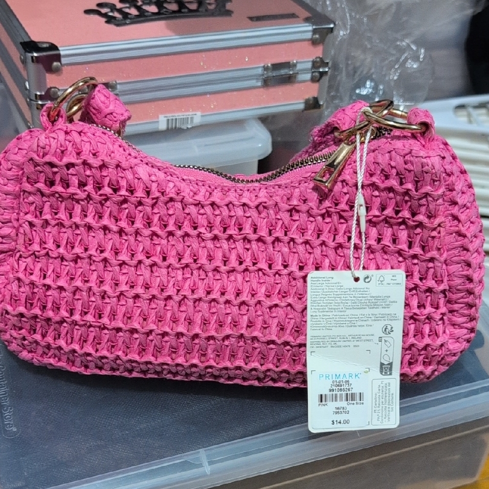 Primark Pink Shoulder Bag with Textured Design